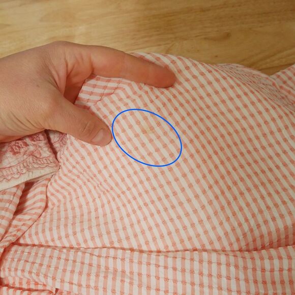 Vintage Size 6 Dress Embroidered Collar Pink Gingham Cottagecore 90s Dainty Midi - Picture 10 of 10